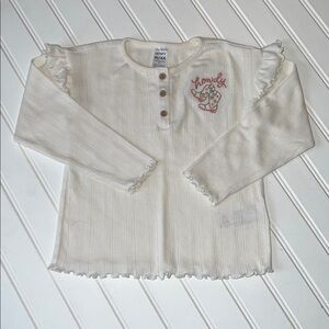 Howdy girls ruffle long sleeve shirt